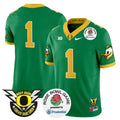 Men's Oregon Ducks 2024 Rose Bowl Vapor Limited Jersey - All Stitched - Green, #1 Team