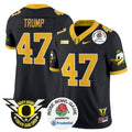 Men's Oregon Ducks 2024 Rose Bowl Vapor Limited Jersey - All Stitched - Black, Donald Trump