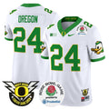 Men's Oregon Ducks 2024 Rose Bowl Vapor Limited Jersey - All Stitched - White, Oregon