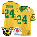 Men's Oregon Ducks 2024 Rose Bowl Vapor Limited Jersey - All Stitched - Gold, Oregon