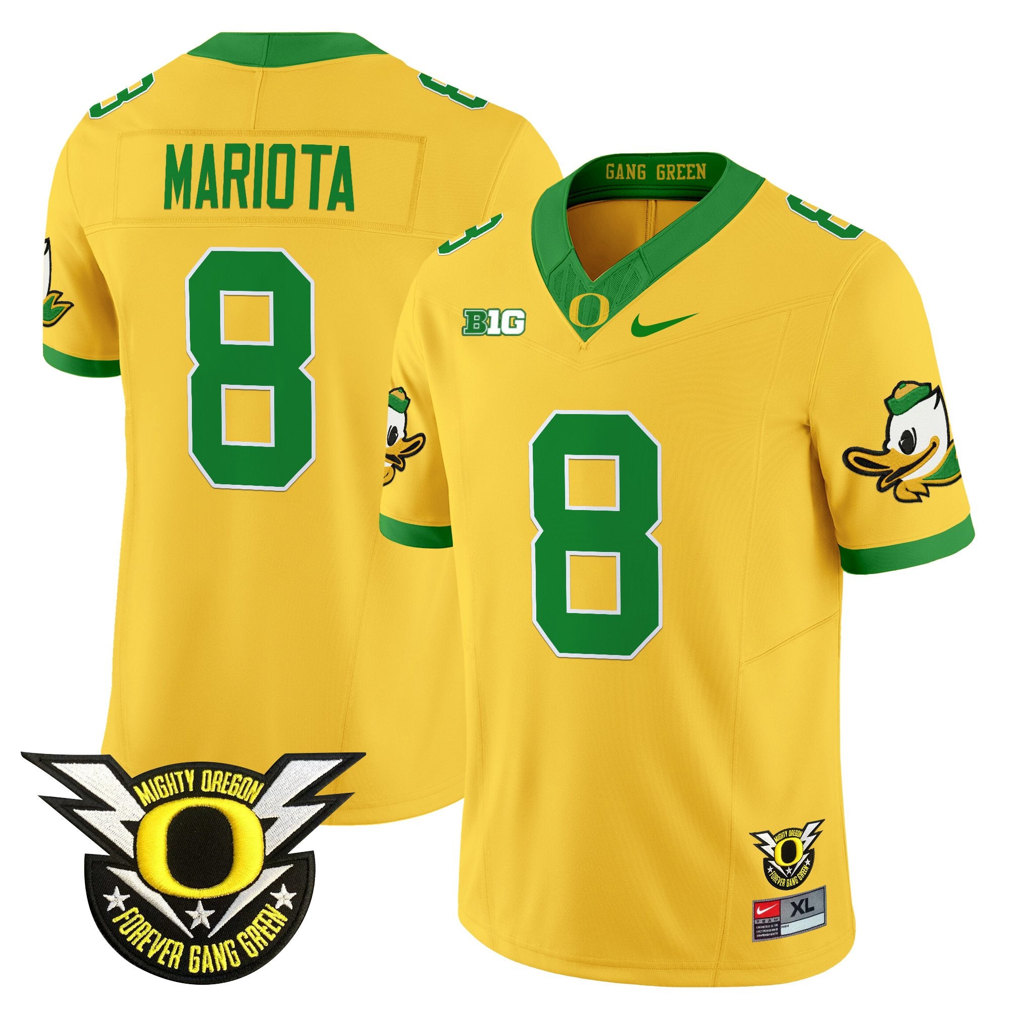 Men's Oregon Ducks 2025 Vapor Limited Jersey - All Stitched - Gold, Marcus Mariota