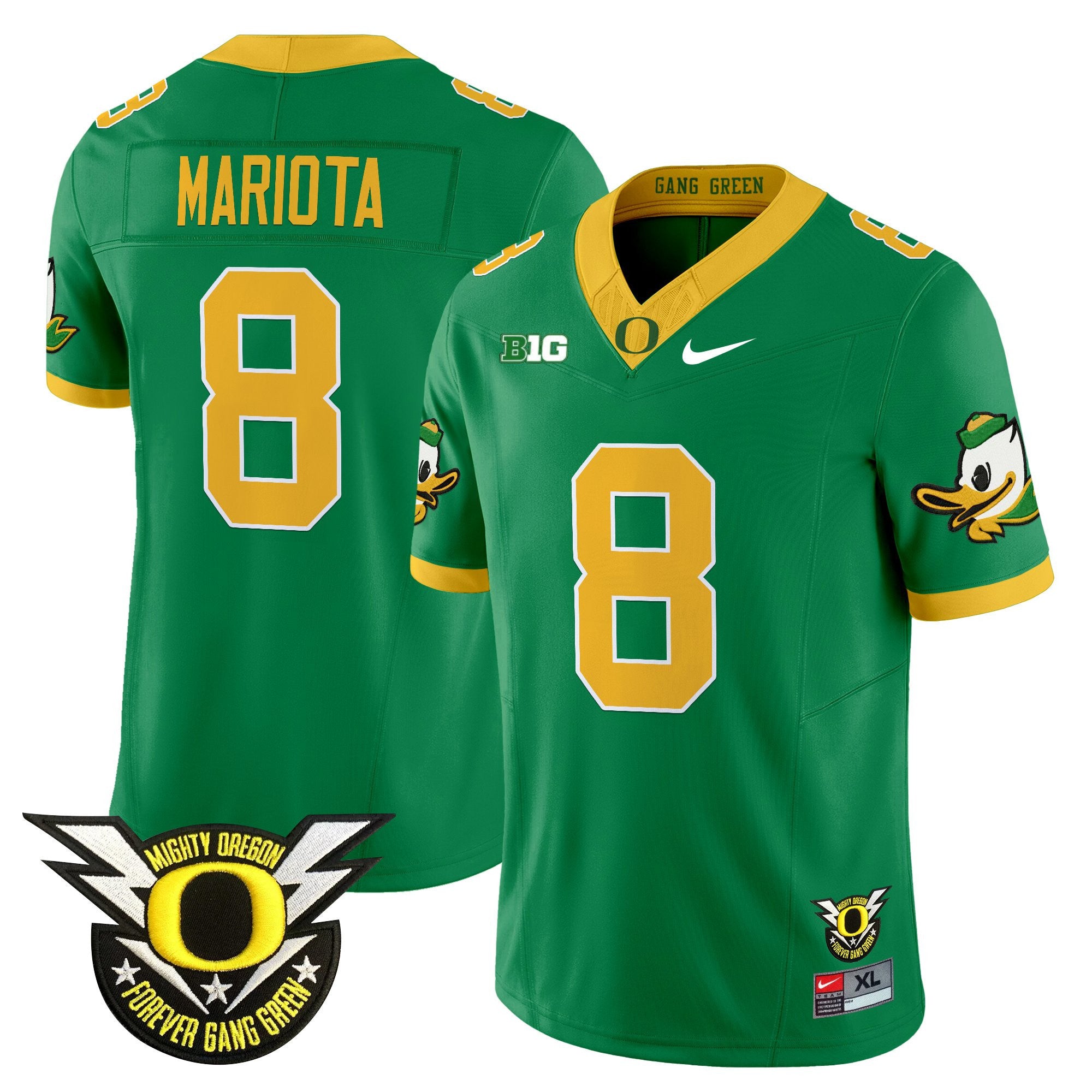 Men's Oregon Ducks 2025 Vapor Limited Jersey - All Stitched - Green, Marcus Mariota