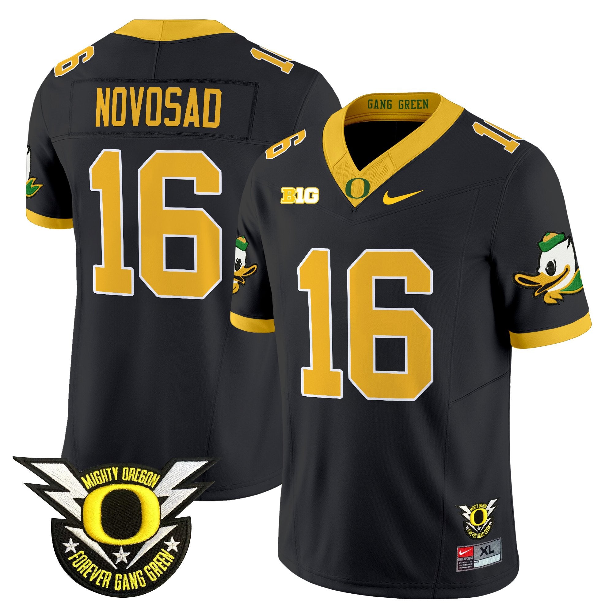 Men's Oregon Ducks 2025 Vapor Limited Jersey - All Stitched - Black, Austin Novosad