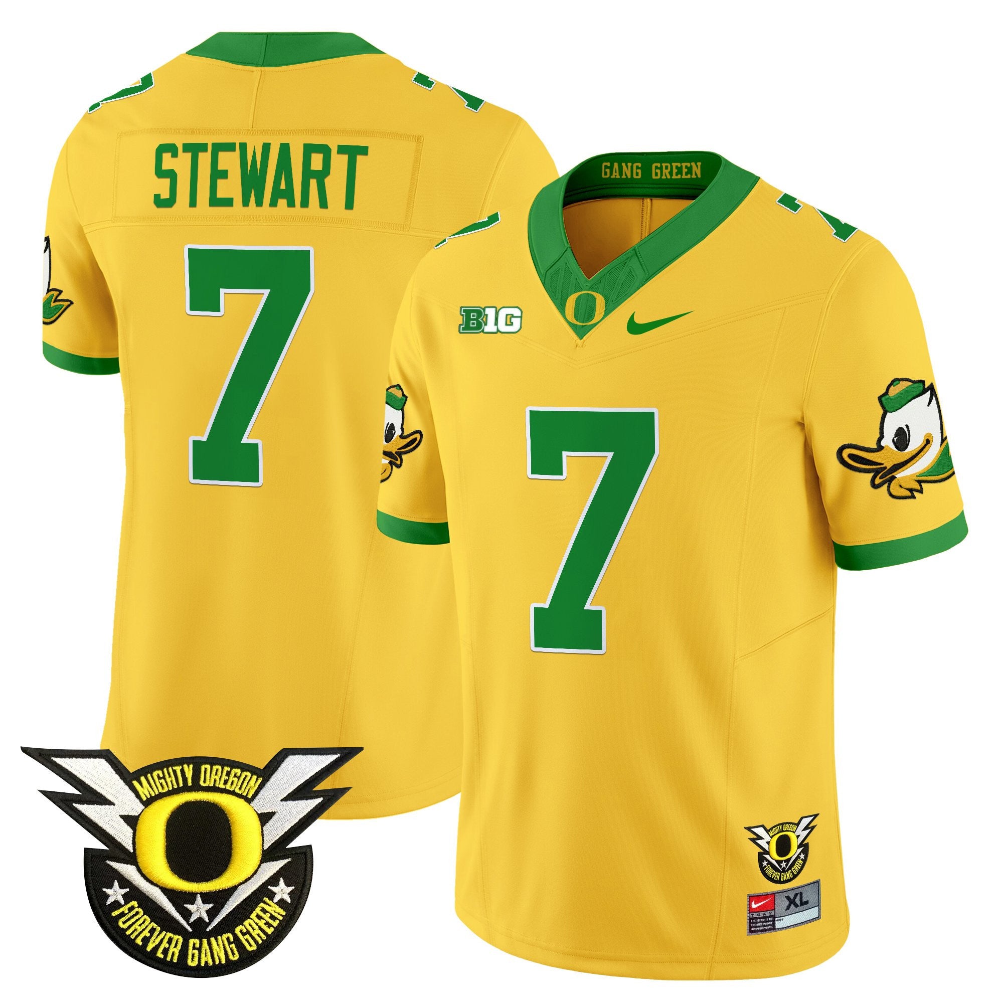 Men's Oregon Ducks 2025 Vapor Limited Jersey - All Stitched - Gold, Evan Stewart