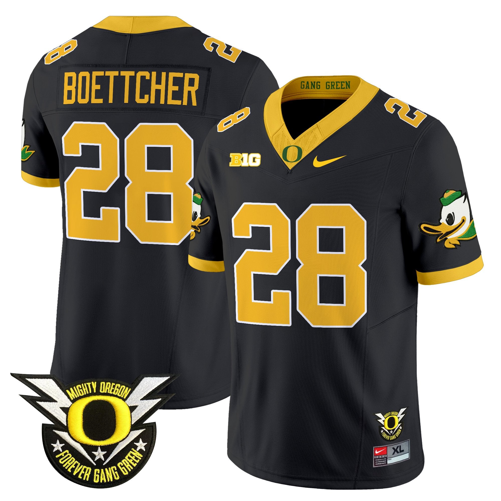 Men's Oregon Ducks 2025 Vapor Limited Jersey - All Stitched - Black, Bryce Boettcher