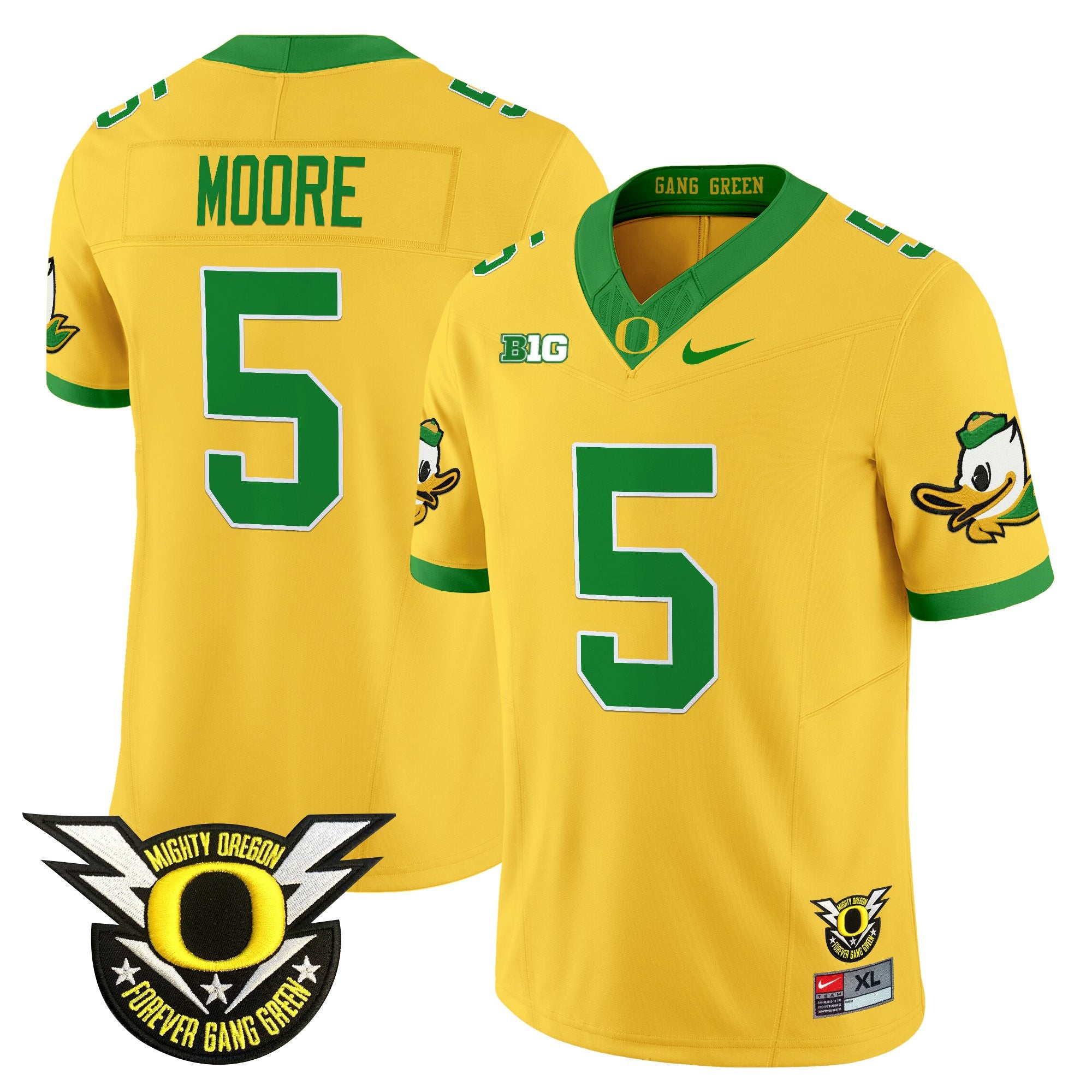 Men's Oregon Ducks 2025 Vapor Limited Jersey - All Stitched - Gold, Dante Moore