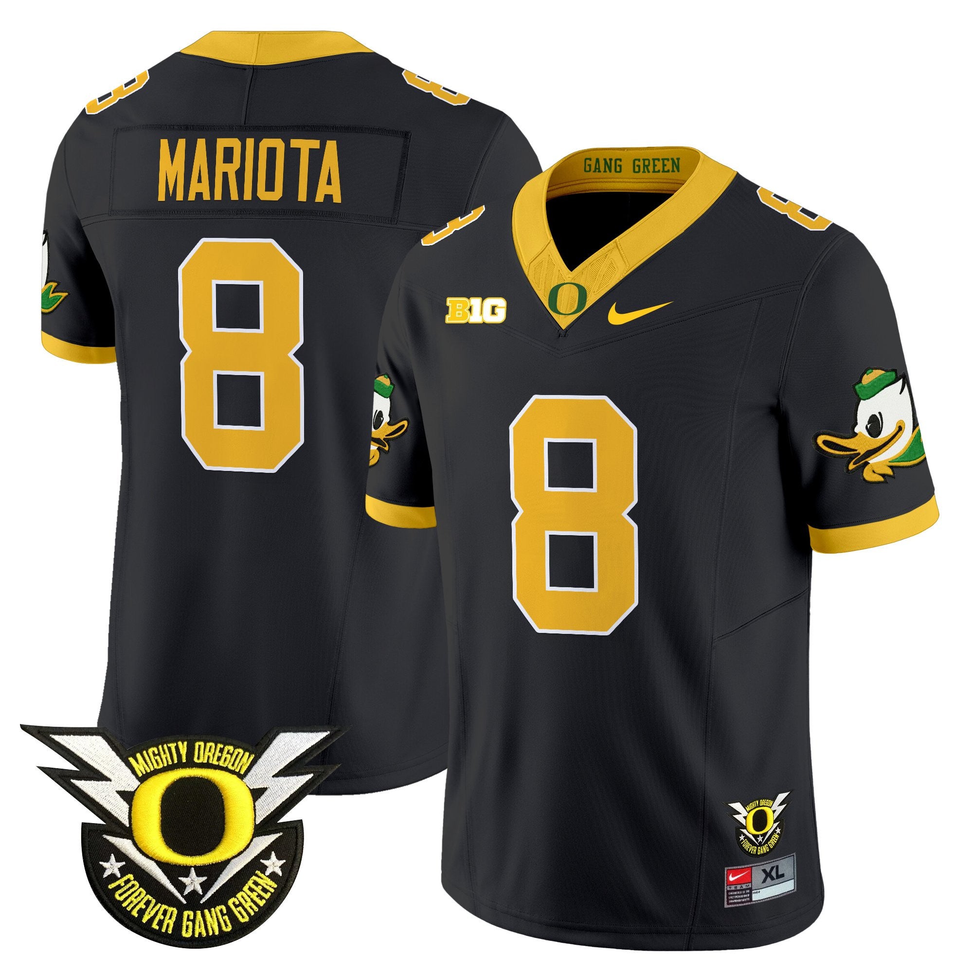 Men's Oregon Ducks 2025 Vapor Limited Jersey - All Stitched - Black, Marcus Mariota