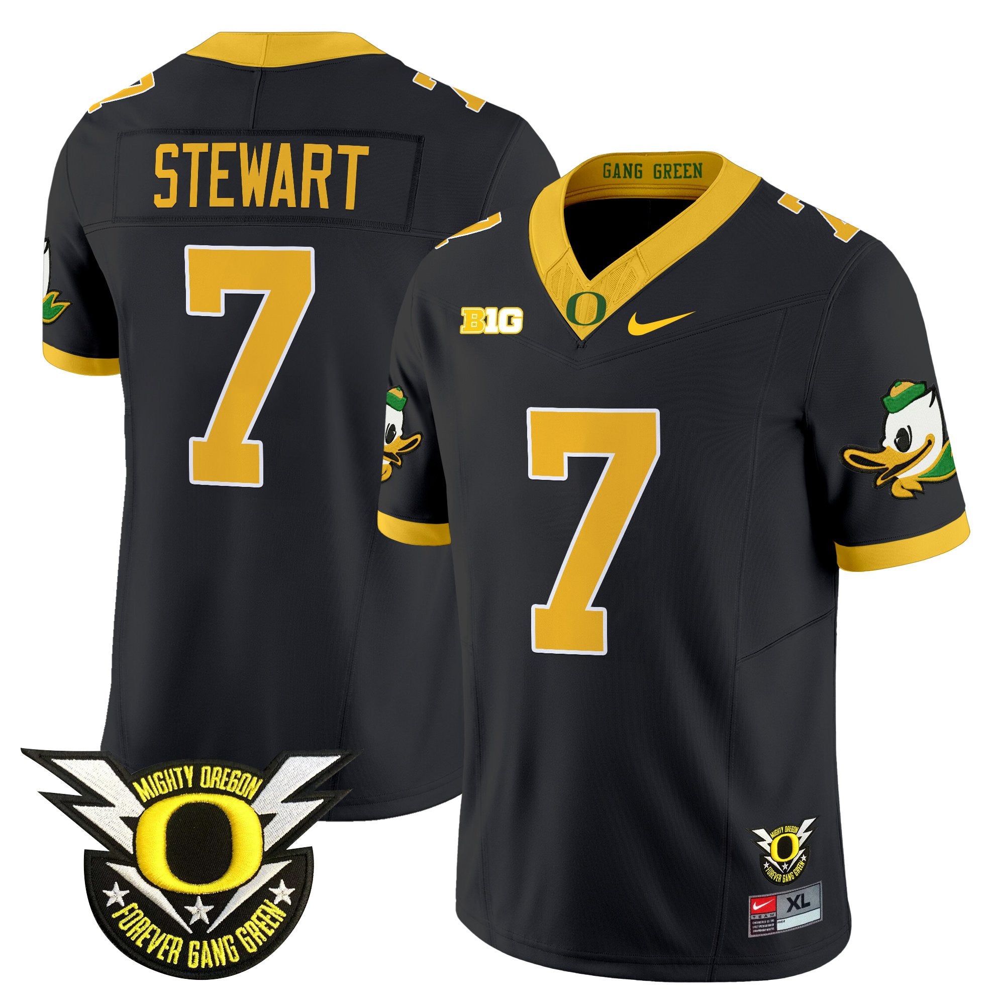 Men's Oregon Ducks 2025 Vapor Limited Jersey - All Stitched - Black, Evan Stewart