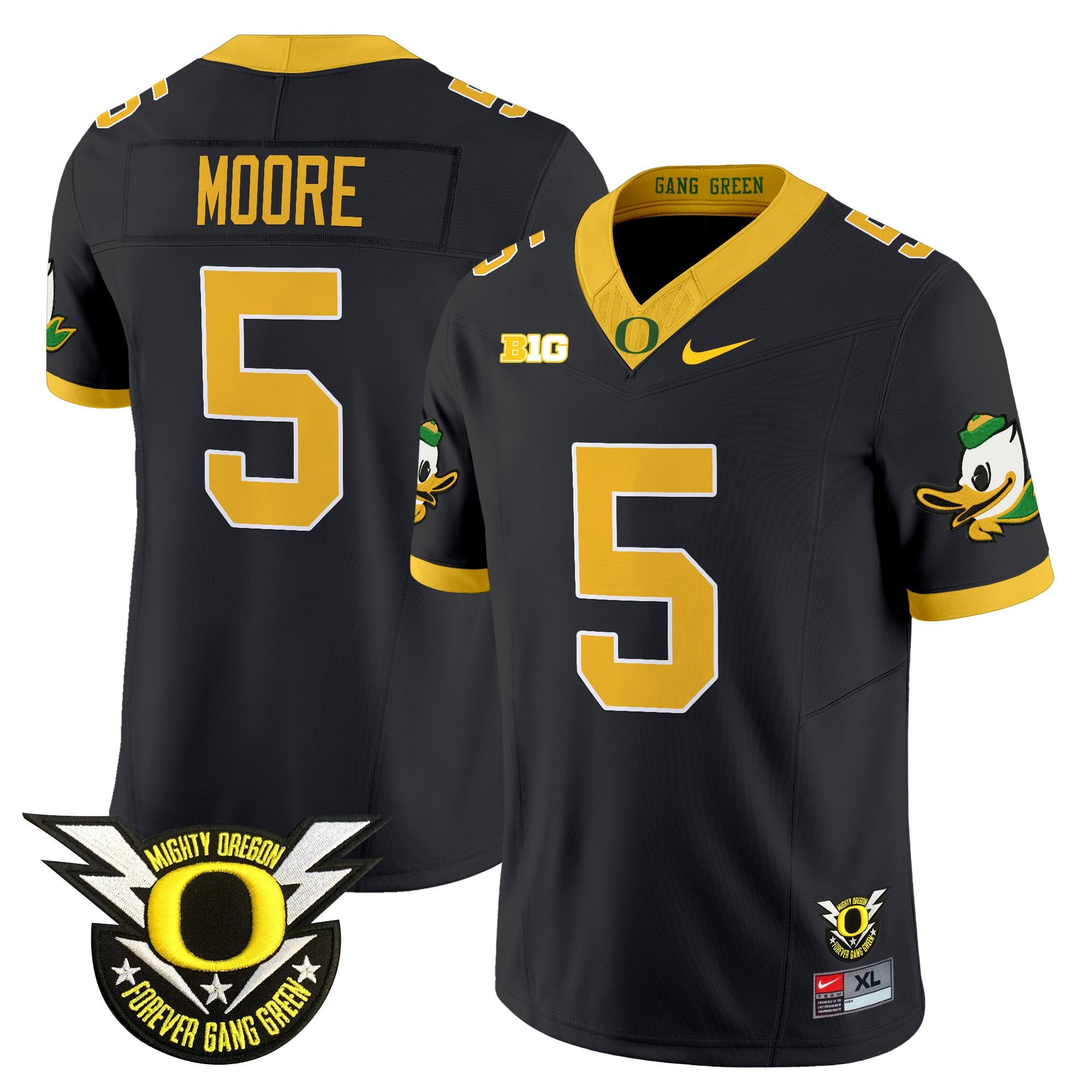 Men's Oregon Ducks 2025 Vapor Limited Jersey - All Stitched - Black, Dante Moore