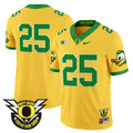 Men's Oregon Ducks 2025 Vapor Limited Jersey - All Stitched - Gold, #25 Oregon