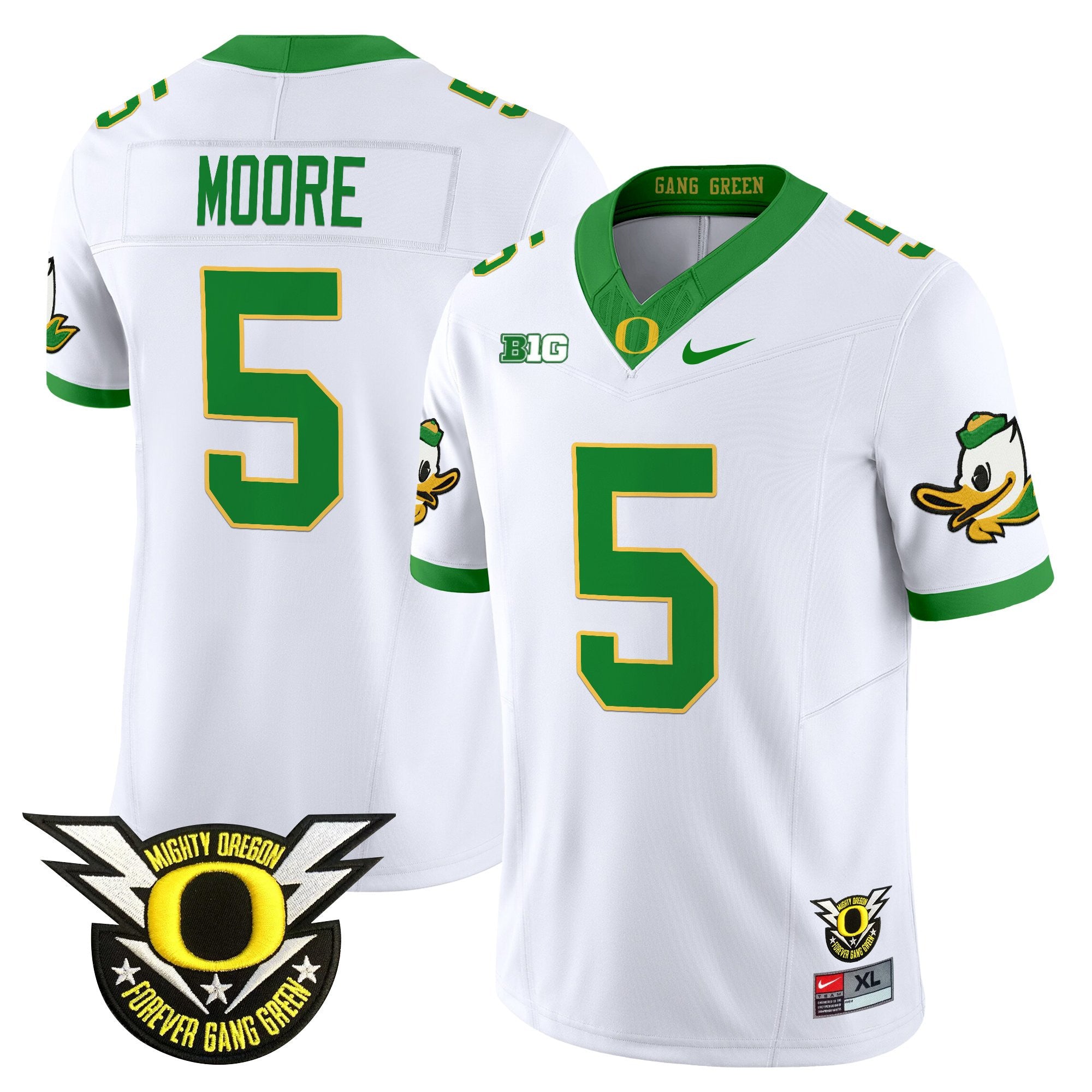 Men's Oregon Ducks 2025 Vapor Limited Jersey - All Stitched - White, Dante Moore