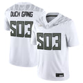 Men's Oregon Ducks 2025 Vapor Limited Jersey V2 - All Stitched - White, Duck Gang 503