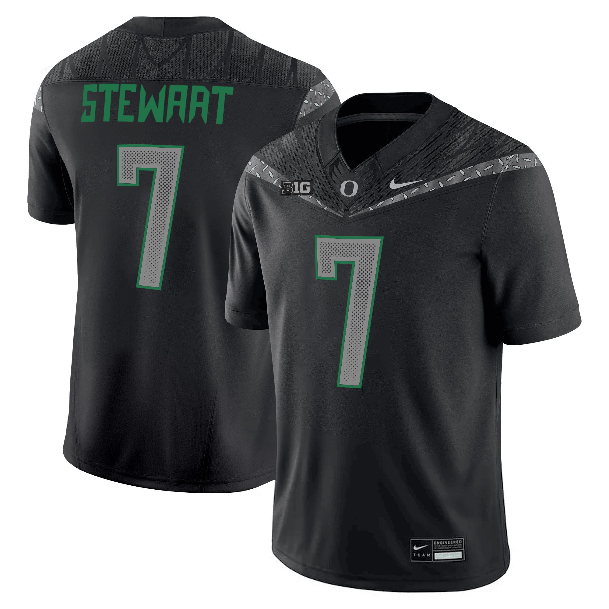 Men's Oregon Ducks 2025 Vapor Limited Jersey V2 - All Stitched - Black, Evan Stewart