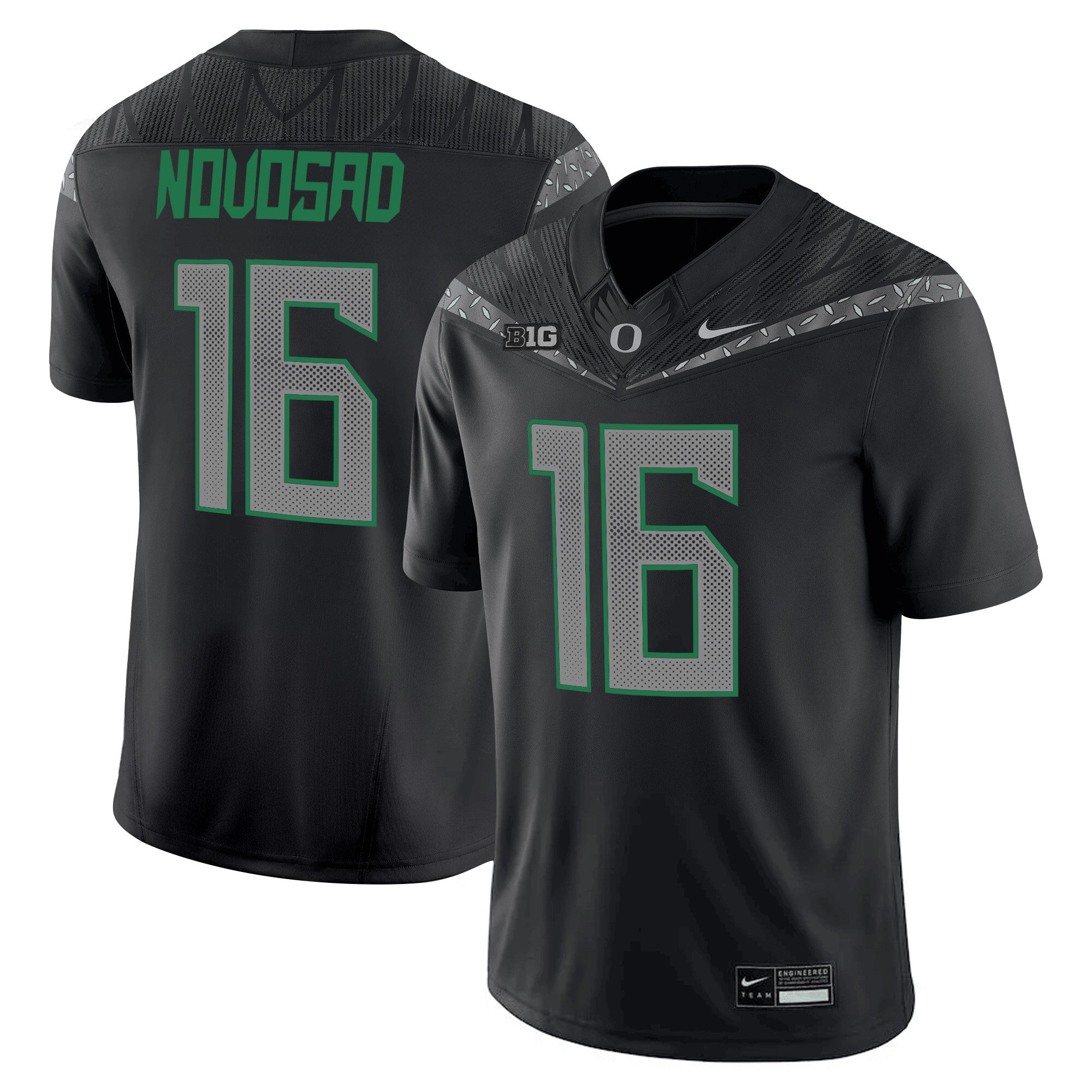 Men's Oregon Ducks 2025 Vapor Limited Jersey V2 - All Stitched - Black, Austin Novosad