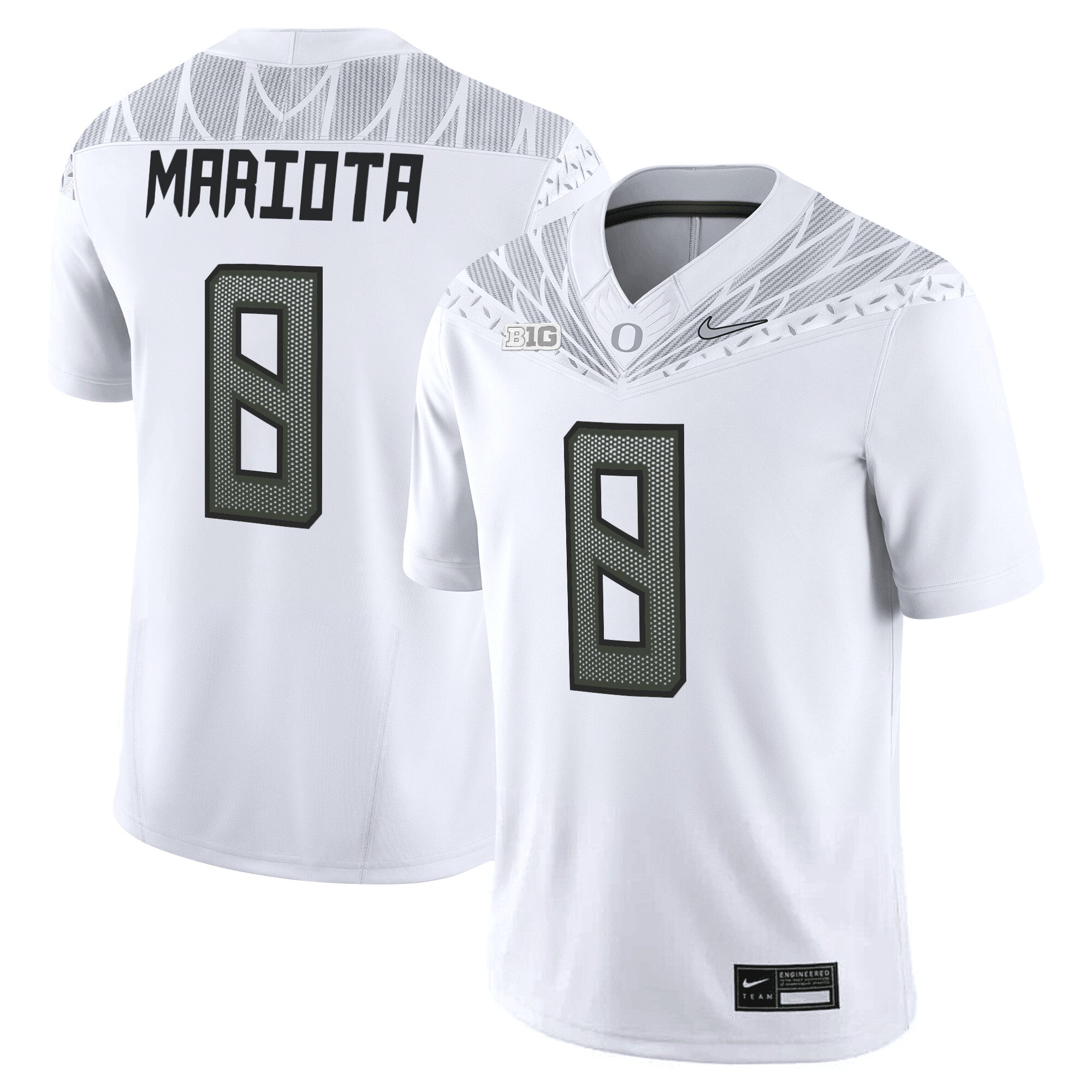 Men's Oregon Ducks 2025 Vapor Limited Jersey V2 - All Stitched - White, Marcus Mariota