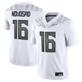 Men's Oregon Ducks 2025 Vapor Limited Jersey V2 - All Stitched - White, Austin Novosad