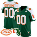 Miami Hurricanes 2024 Florida Patch Vapor Limited Custom Jersey - All Stitched - Men, Green Alternate