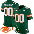 Miami Hurricanes 2024 Florida Patch Vapor Limited Custom Jersey - All Stitched - Men, Green