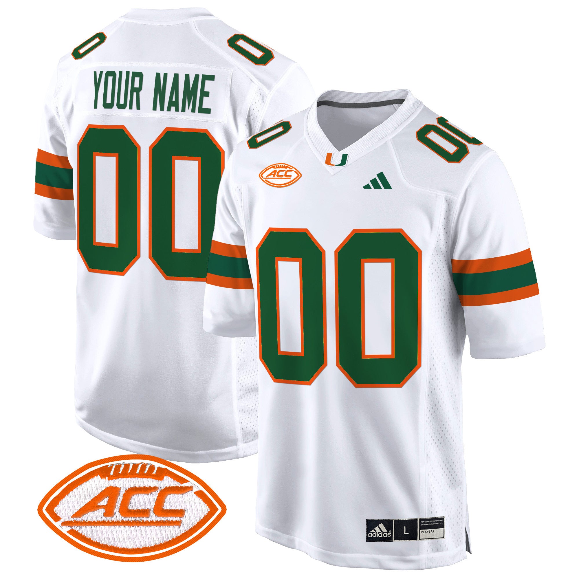 Miami Hurricanes 2024 Game Custom Jersey - All Stitched - Men, White
