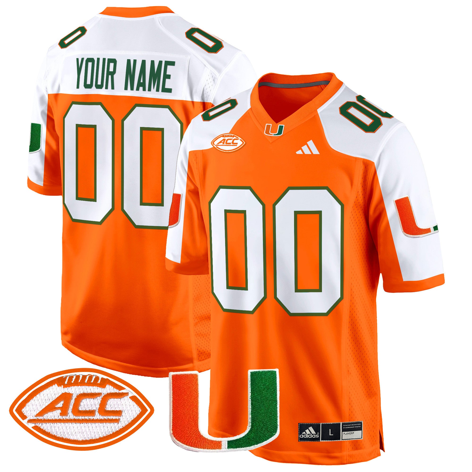 Miami Hurricanes 2024 Game Custom Jersey - All Stitched - Men, Orange Alternate