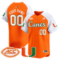 Miami Hurricanes 2024 Vapor Baseball Custom Jersey V2 - All Stitched