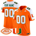 Miami Hurricanes 2024 Vapor Limited Custom Jersey - All Stitched - Men, Orange Alternate