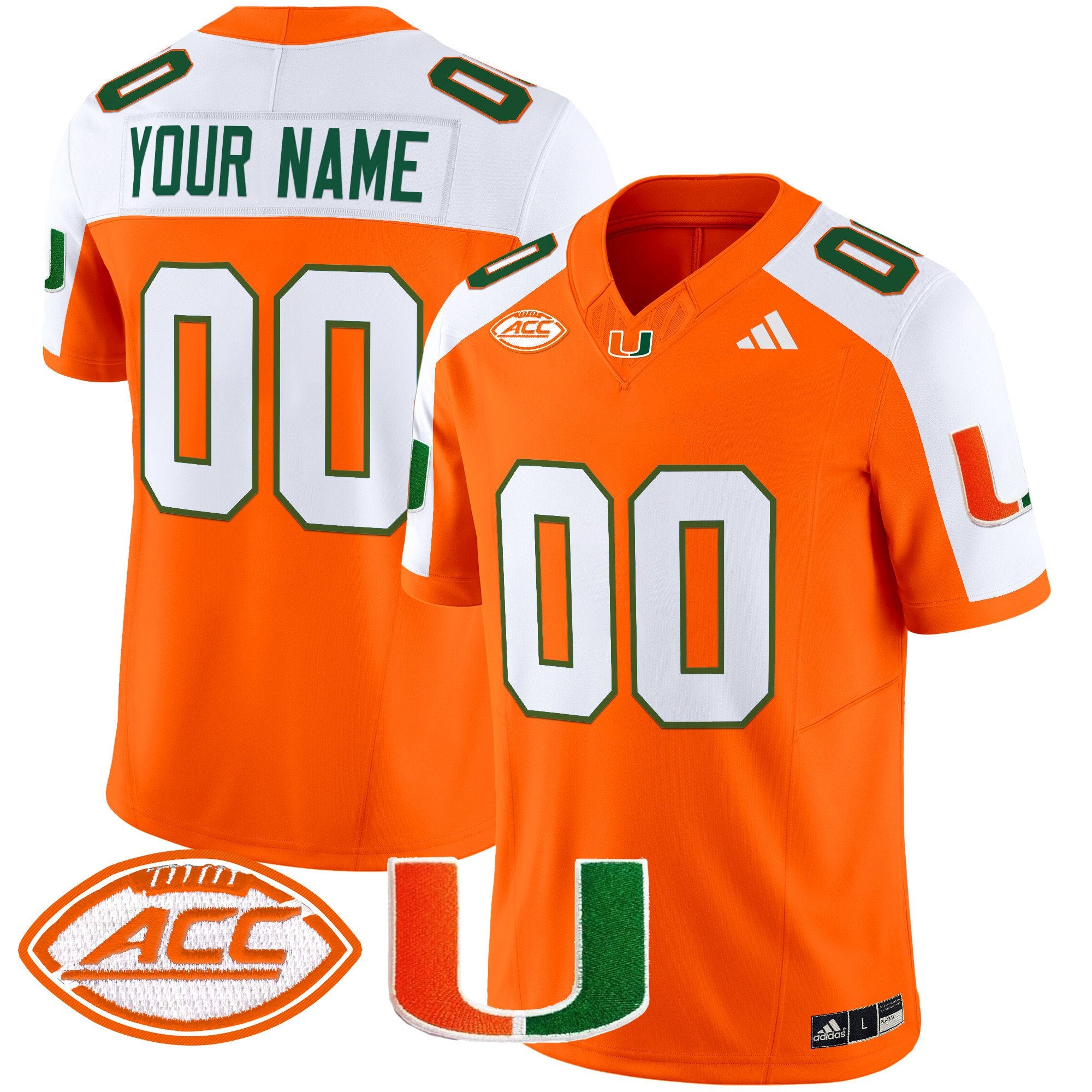 Miami Hurricanes 2024 Vapor Limited Custom Jersey - All Stitched - Men, Orange Alternate