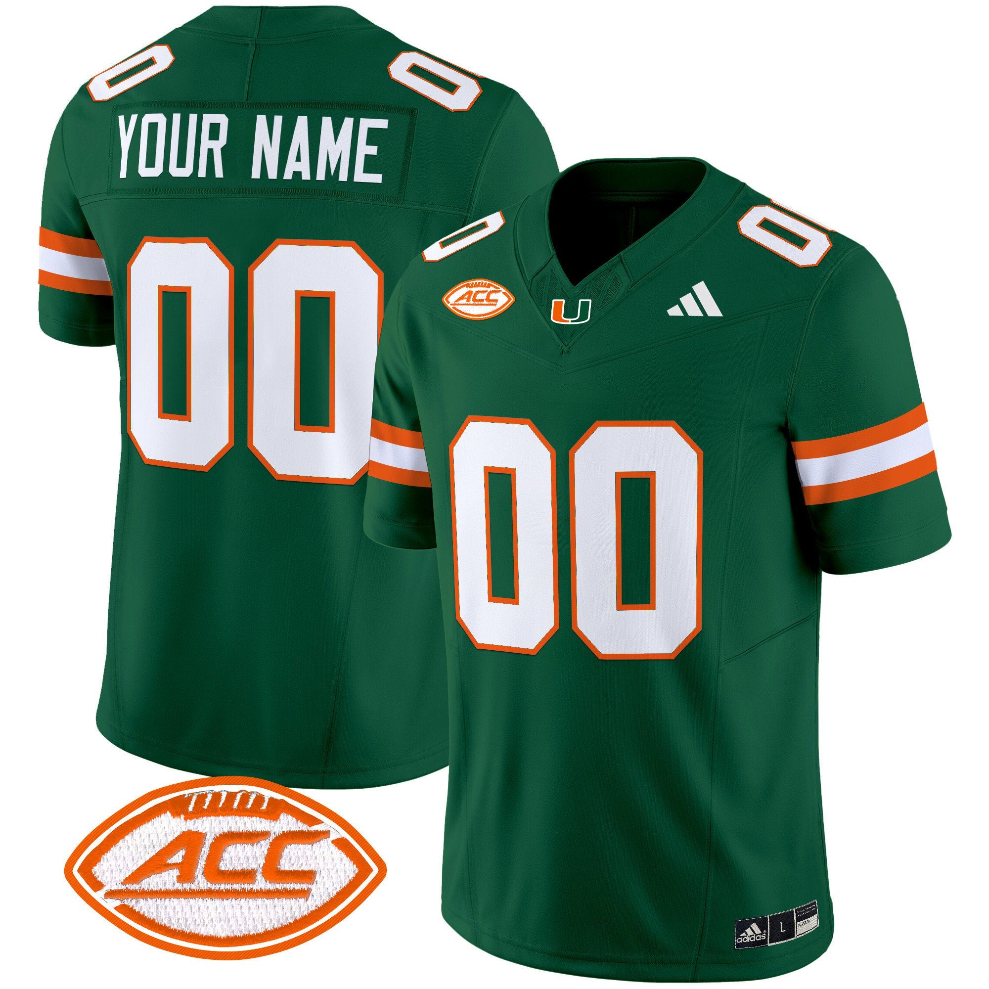 Miami Hurricanes 2024 Vapor Limited Custom Jersey - All Stitched - Men, Green