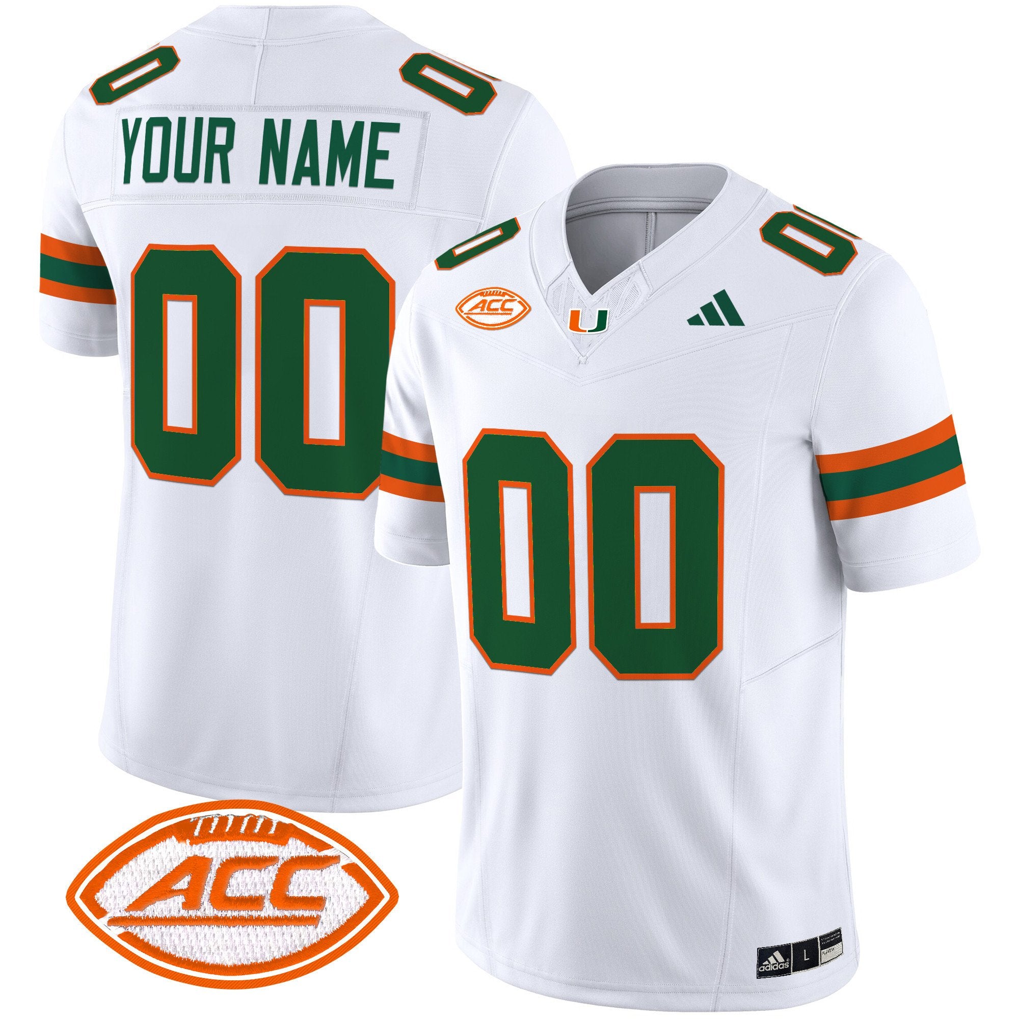 Miami Hurricanes 2024 Vapor Limited Custom Jersey - All Stitched - Men, White