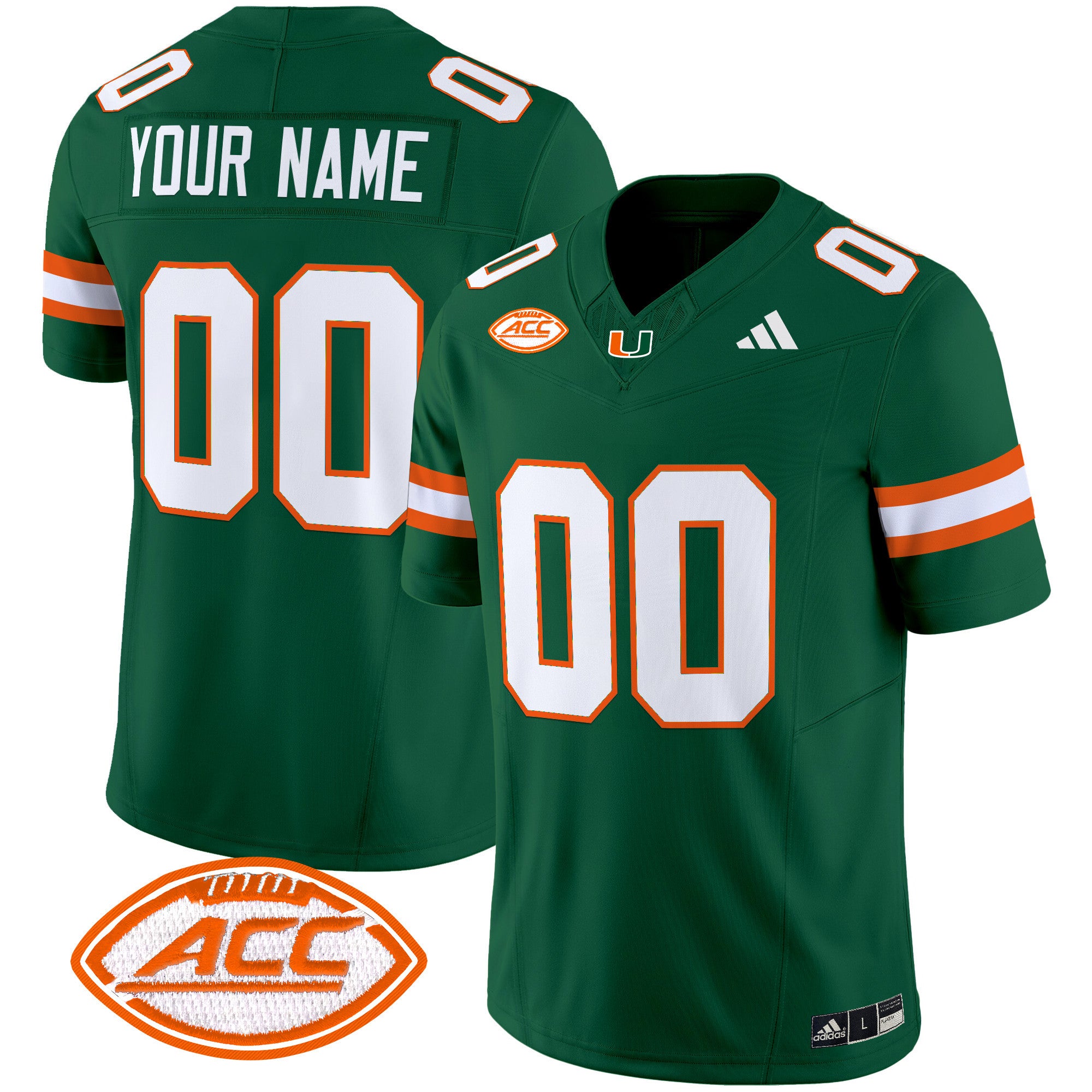 Miami Hurricanes 2025 Vapor Limited Custom Jersey - All Stitched - Men, Green