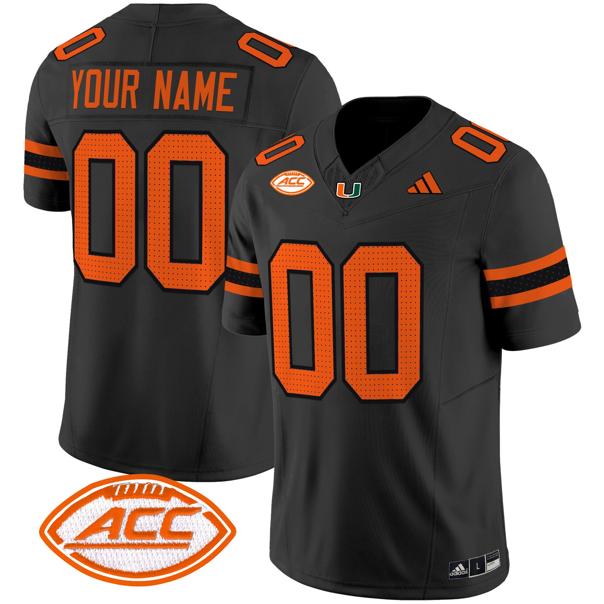 Miami Hurricanes 2025 Vapor Limited Custom Jersey - All Stitched - Men, Black