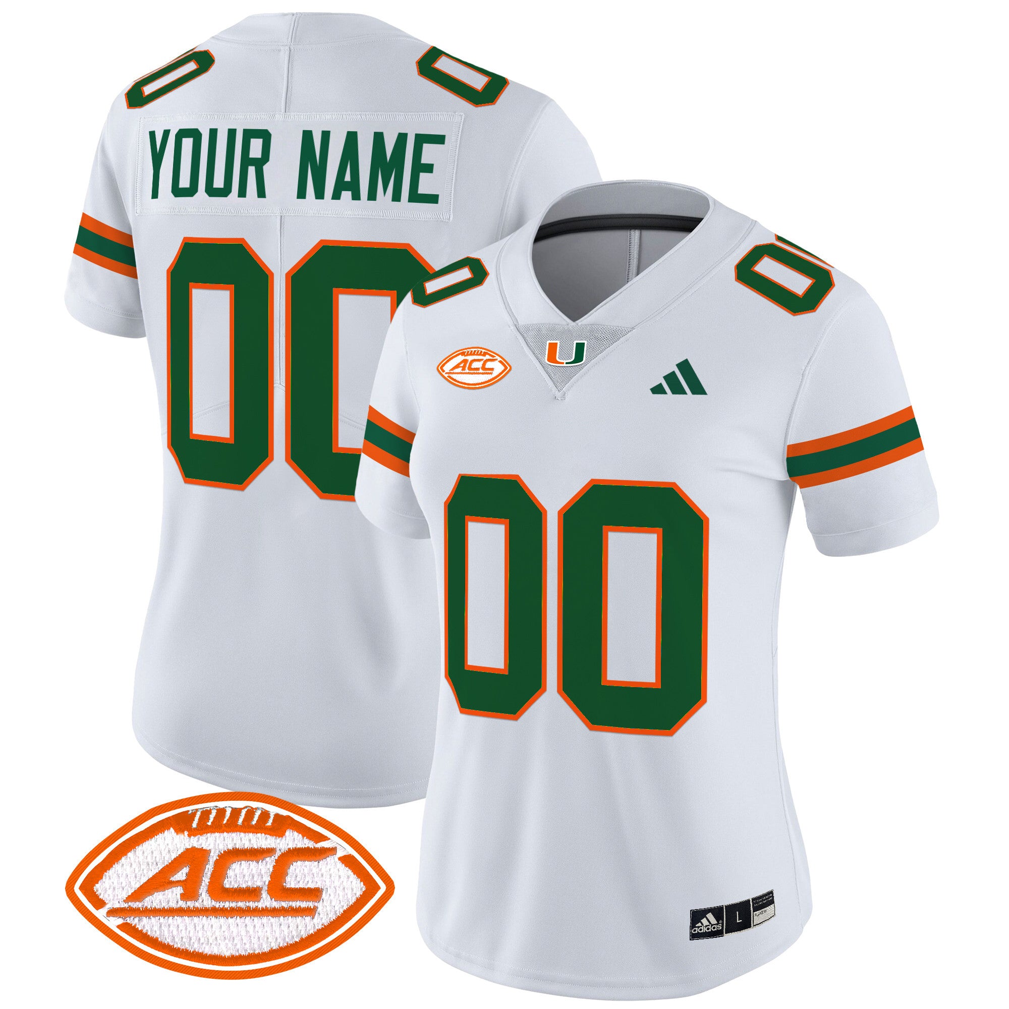 Miami Hurricanes 2025 Vapor Limited Custom Jersey - All Stitched - Women, White