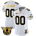 Oregon Ducks 2024 Forever Gang Green & BIG Patch Gold Vapor Limited Custom Jersey - All Stitched - Women, White Gold