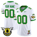Oregon Ducks 2024 Forever Gang Green & BIG Patch Vapor Limited Custom Jersey - All Stitched - Men, White