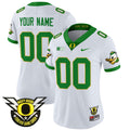 Oregon Ducks 2024 Forever Gang Green & BIG Patch Vapor Limited Custom Jersey - All Stitched - Women, White