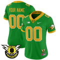 Oregon Ducks 2024 Forever Gang Green & BIG Patch Vapor Limited Custom Jersey - All Stitched - Women, Green