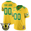 Oregon Ducks 2024 Forever Gang Green Custom Jersey - All Stitched - Men, Yellow