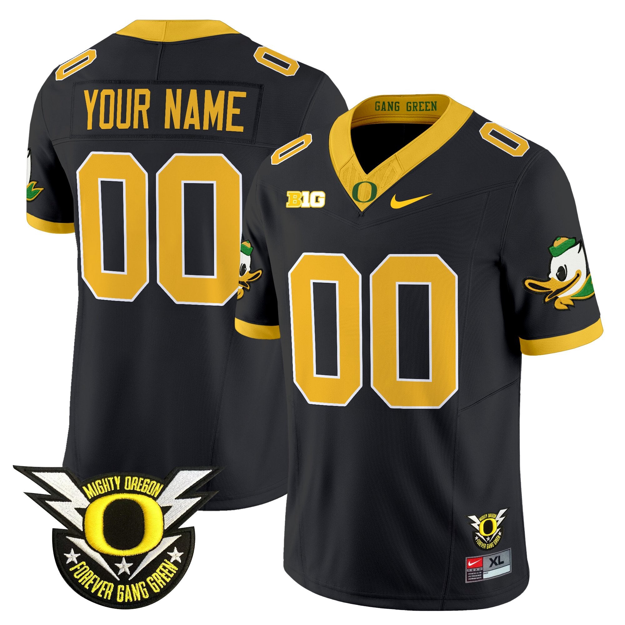 Oregon Ducks 2025 Vapor Limited Custom Jersey - All Stitched - Men, Black