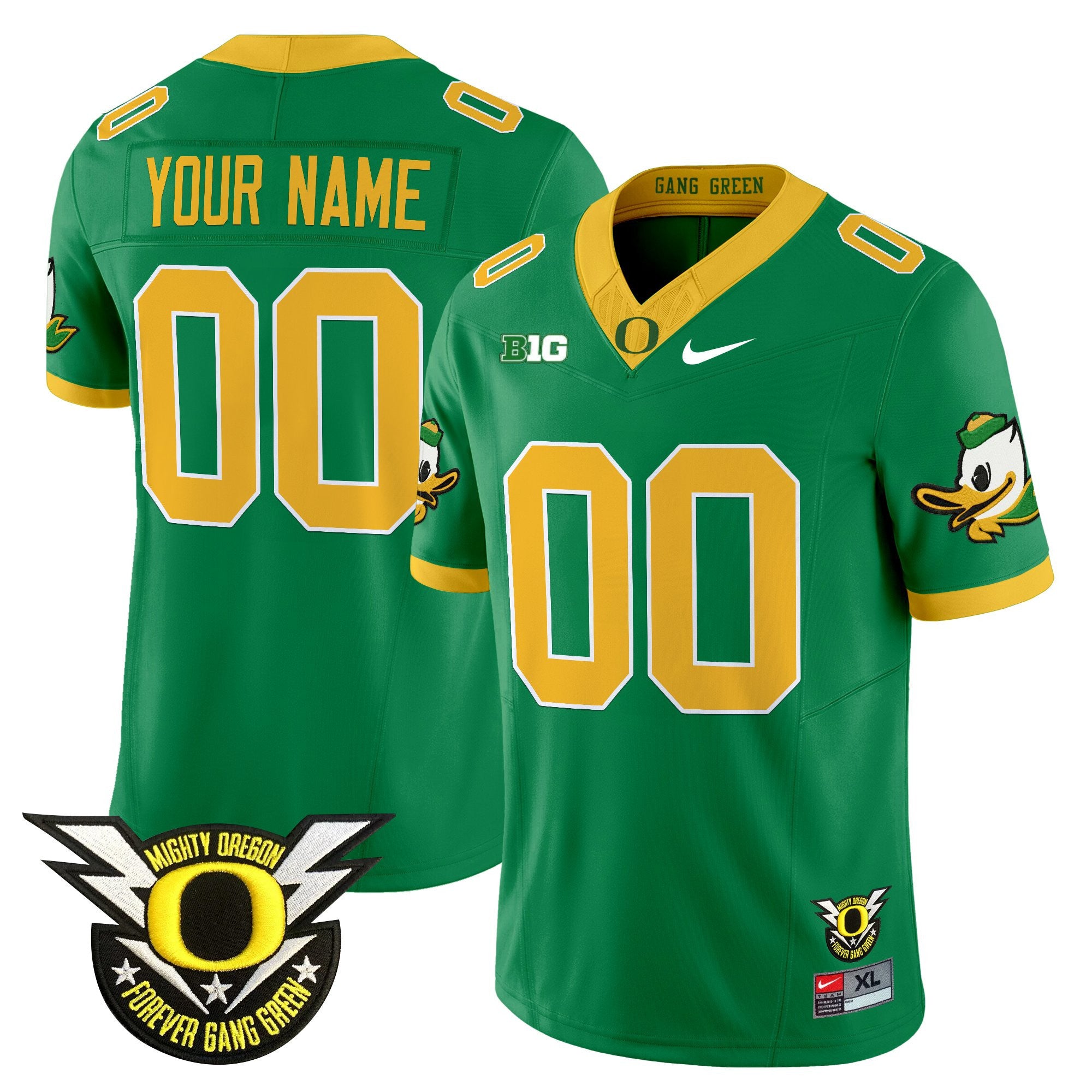 Oregon Ducks 2025 Vapor Limited Custom Jersey - All Stitched - Men, Green