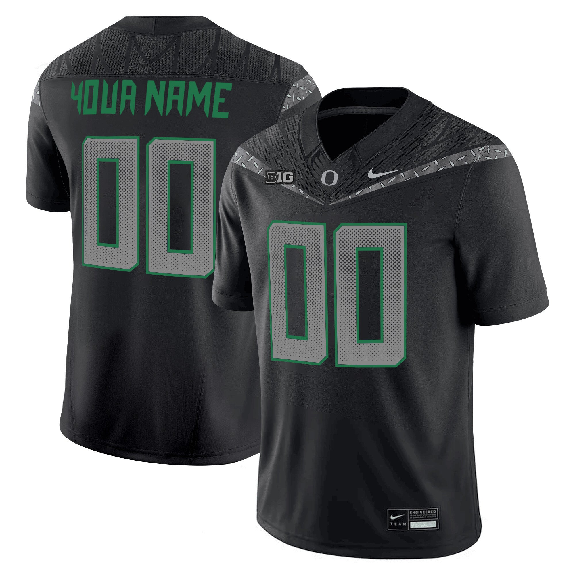 Oregon Ducks 2025 Vapor Limited Custom Jersey V2 - All Stitched - Men, Black