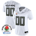 Oregon Ducks Rose Bowl Patch Vapor Limited Custom Jersey V2 - All Stitched - Women, White