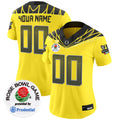 Oregon Ducks Rose Bowl Patch Vapor Limited Custom Jersey V2 - All Stitched - Youth, Yellow