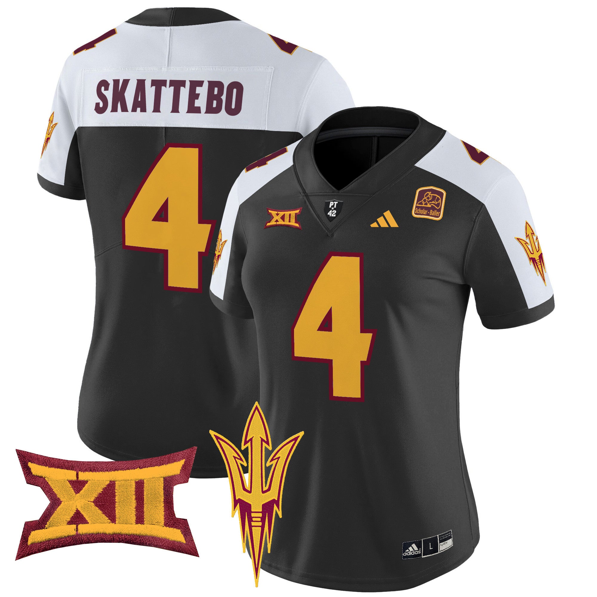 Women's Arizona State Sun Devils 2024 Vapor Limited Jersey - All Stitched - Black Alternate, Cam Skattebo