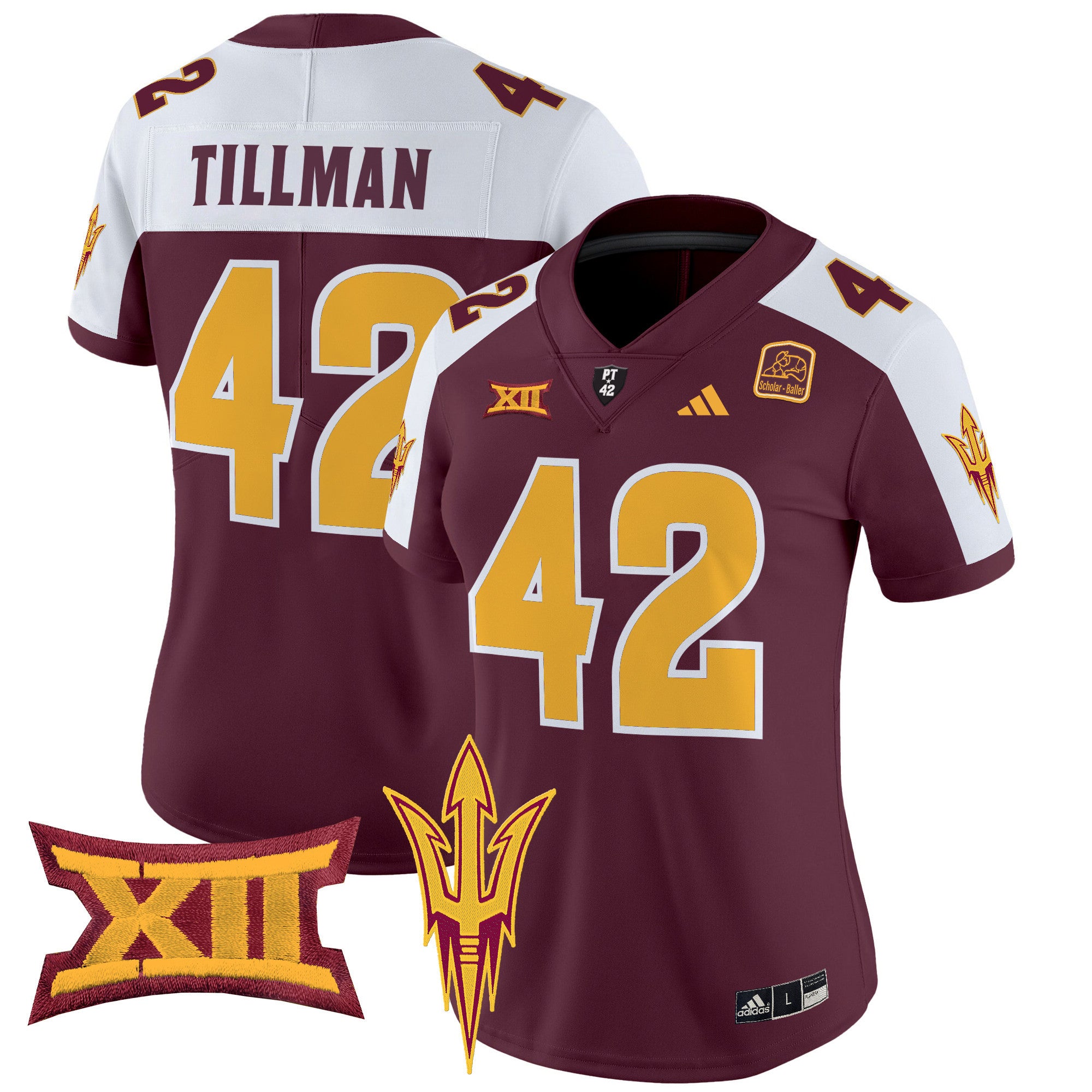 Women's Arizona State Sun Devils 2024 Vapor Limited Jersey - All Stitched - Maroon Alternate, Pat Tillman