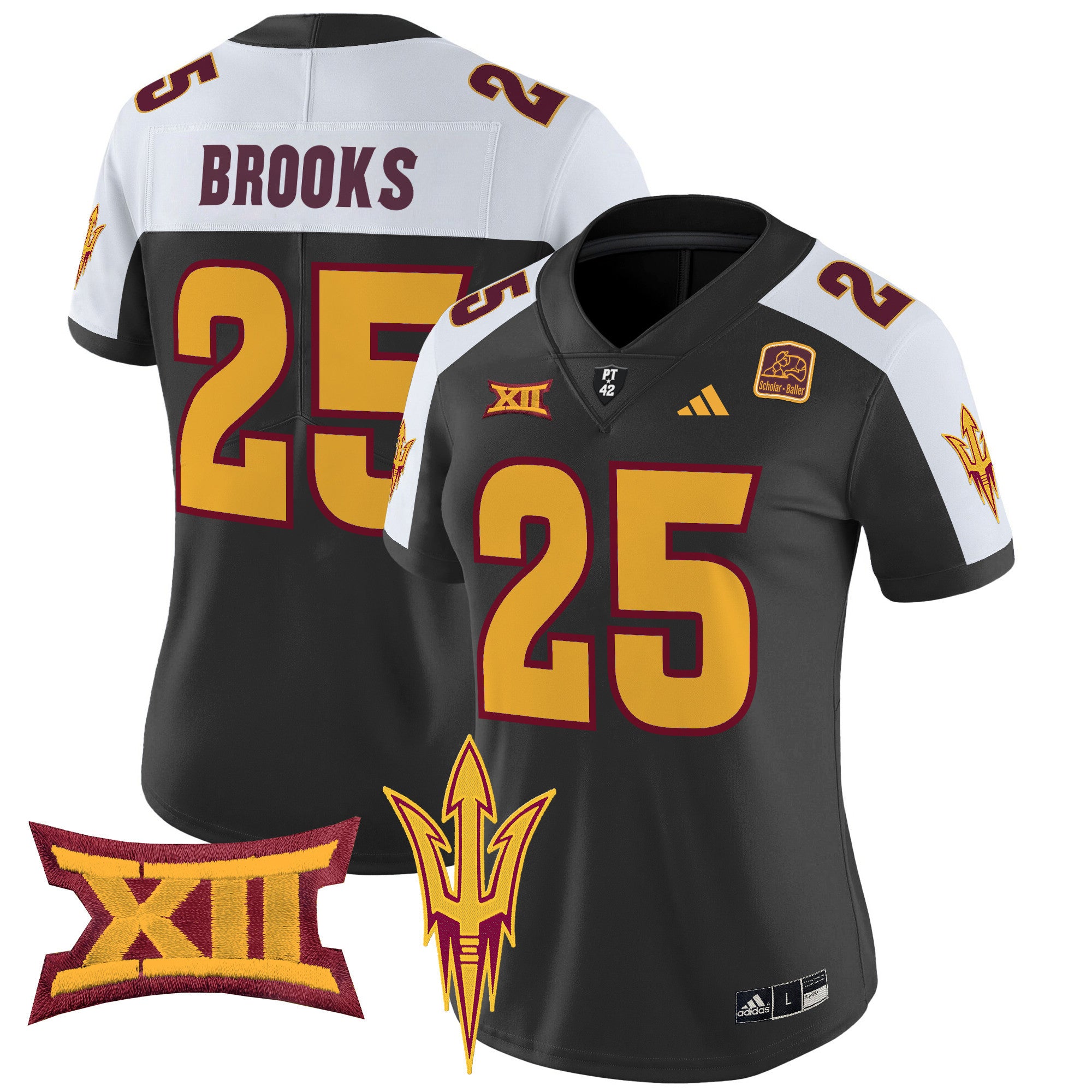 Women's Arizona State Sun Devils 2024 Vapor Limited Jersey - All Stitched - Black Alternate, DeCarlos Brooks