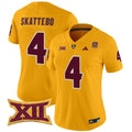 Women's Arizona State Sun Devils 2024 Vapor Limited Jersey - All Stitched - Gold, Cam Skattebo