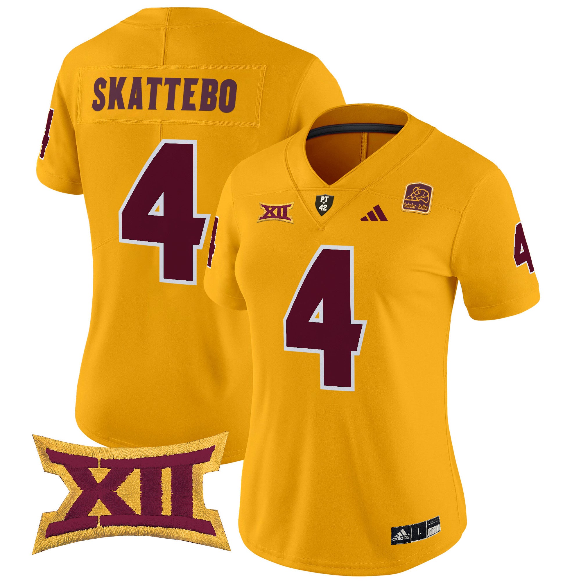 Women's Arizona State Sun Devils 2024 Vapor Limited Jersey - All Stitched - Gold, Cam Skattebo
