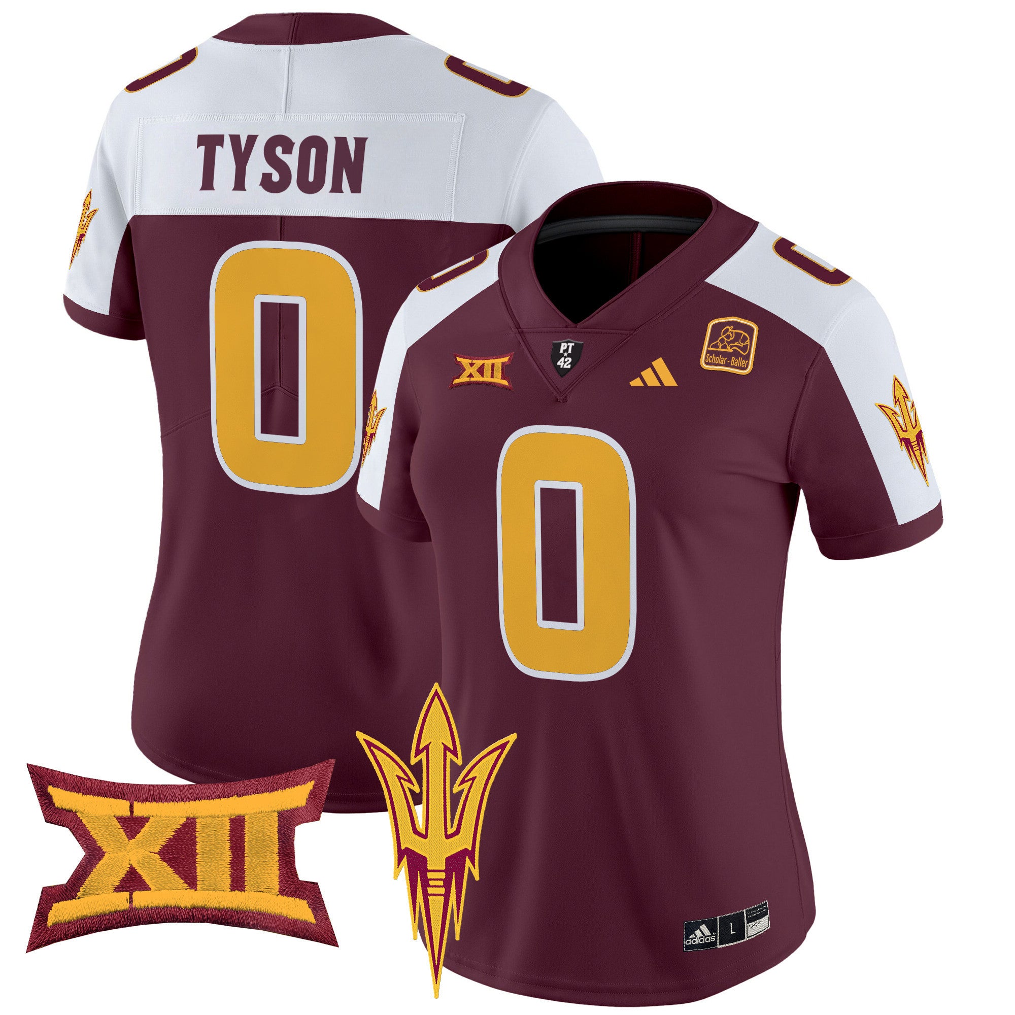 Women's Arizona State Sun Devils 2024 Vapor Limited Jersey - All Stitched - Maroon Alternate, Jordyn Tyson