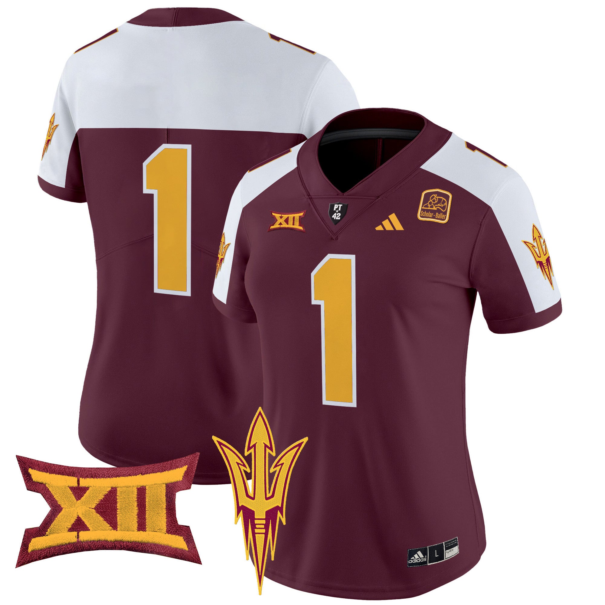 Women's Arizona State Sun Devils 2024 Vapor Limited Jersey - All Stitched - Maroon Alternate, #1 Team