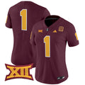 Women's Arizona State Sun Devils 2024 Vapor Limited Jersey - All Stitched - Maroon, #1 Team